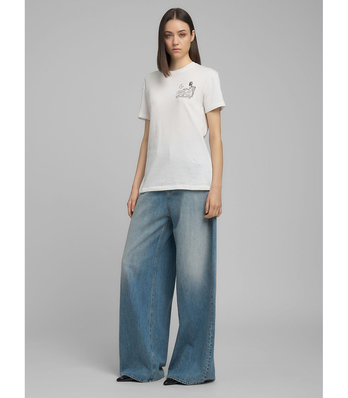 グラフィックプリントクルーネックTシャツ 詳細画像 オフホワイト 4